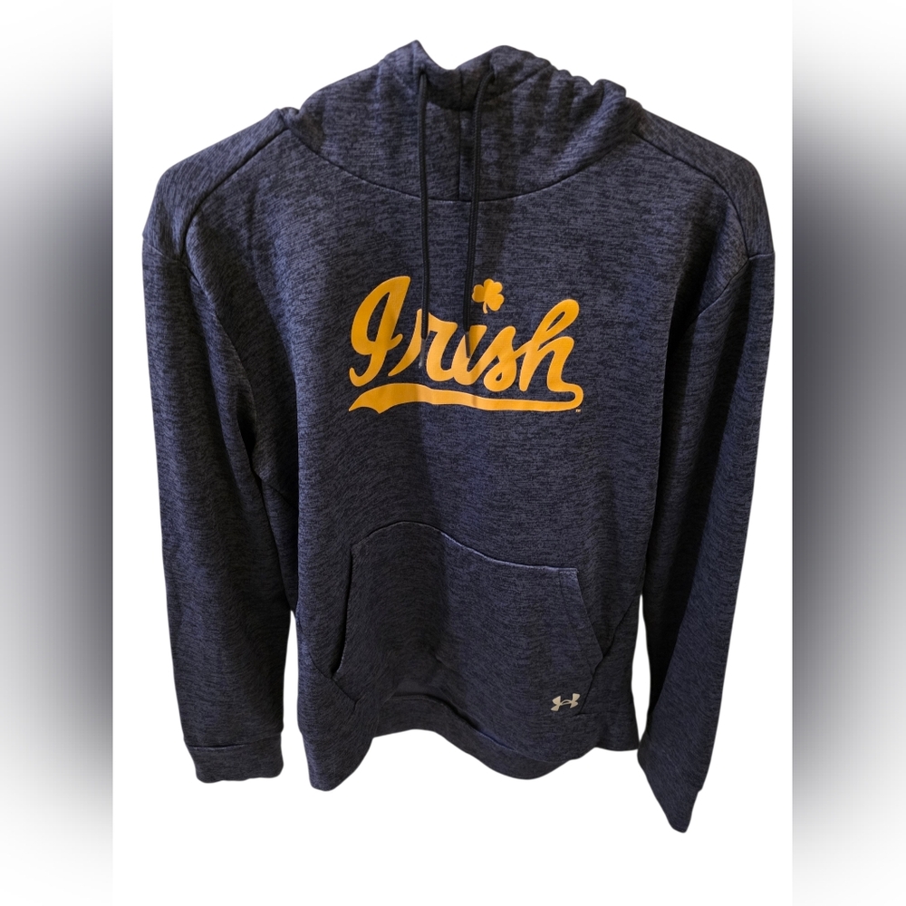 Under Armour Navy Hoodie with Gold Print (Notre Dame)